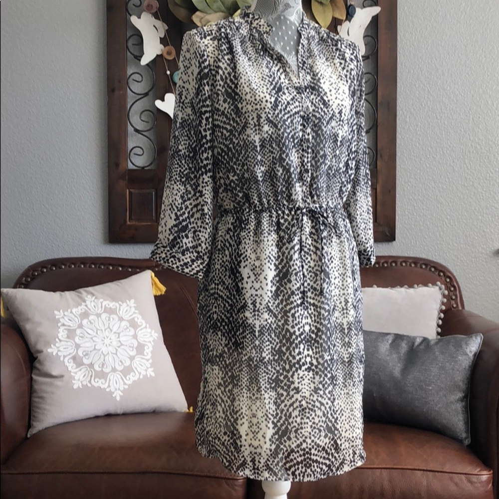 Vince Camuto 3-qtr length sleeve snake print dress